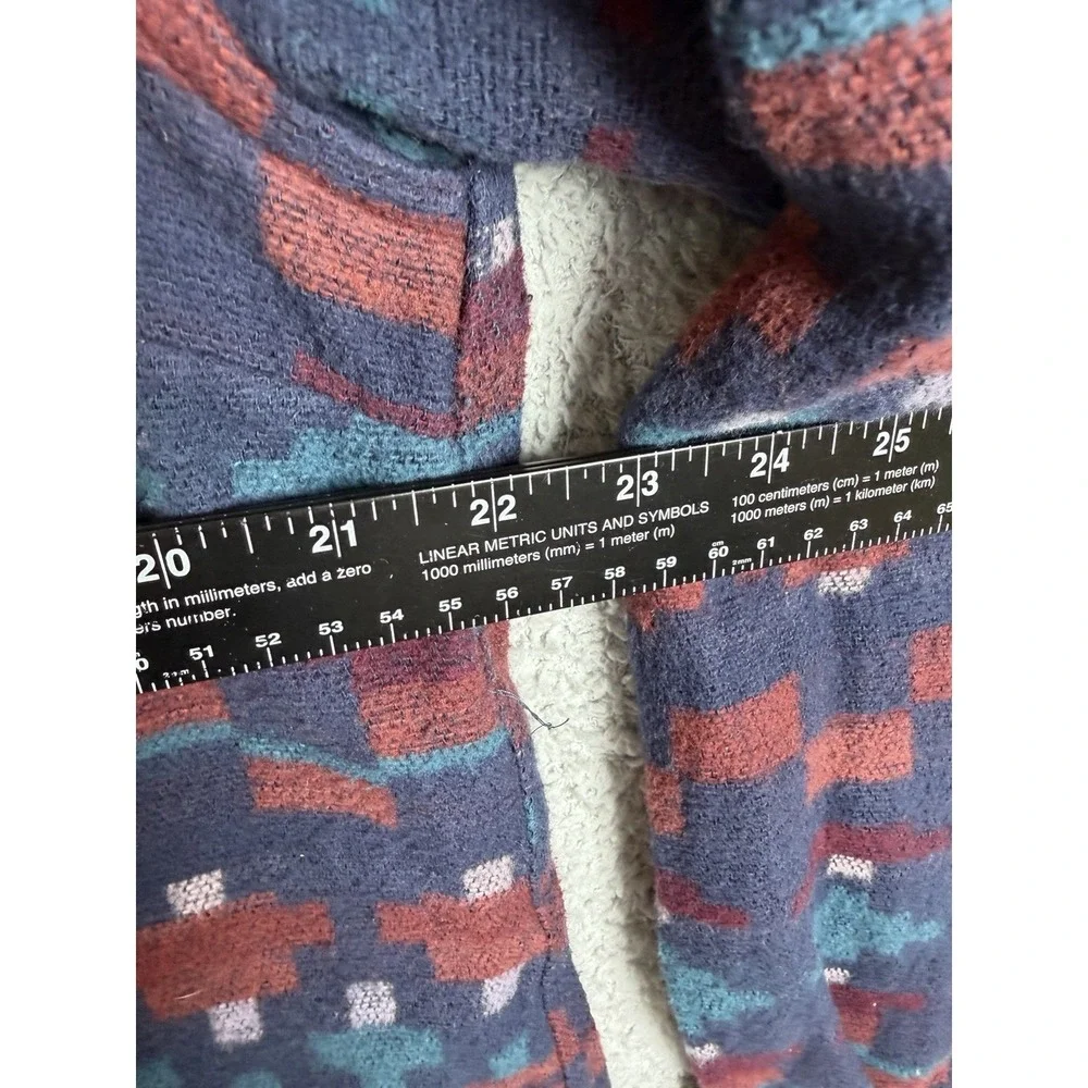 LL Bean Signature Flannel Shirt Aztec Print Chore Button Front Womens XL R - Picture 5 of 7